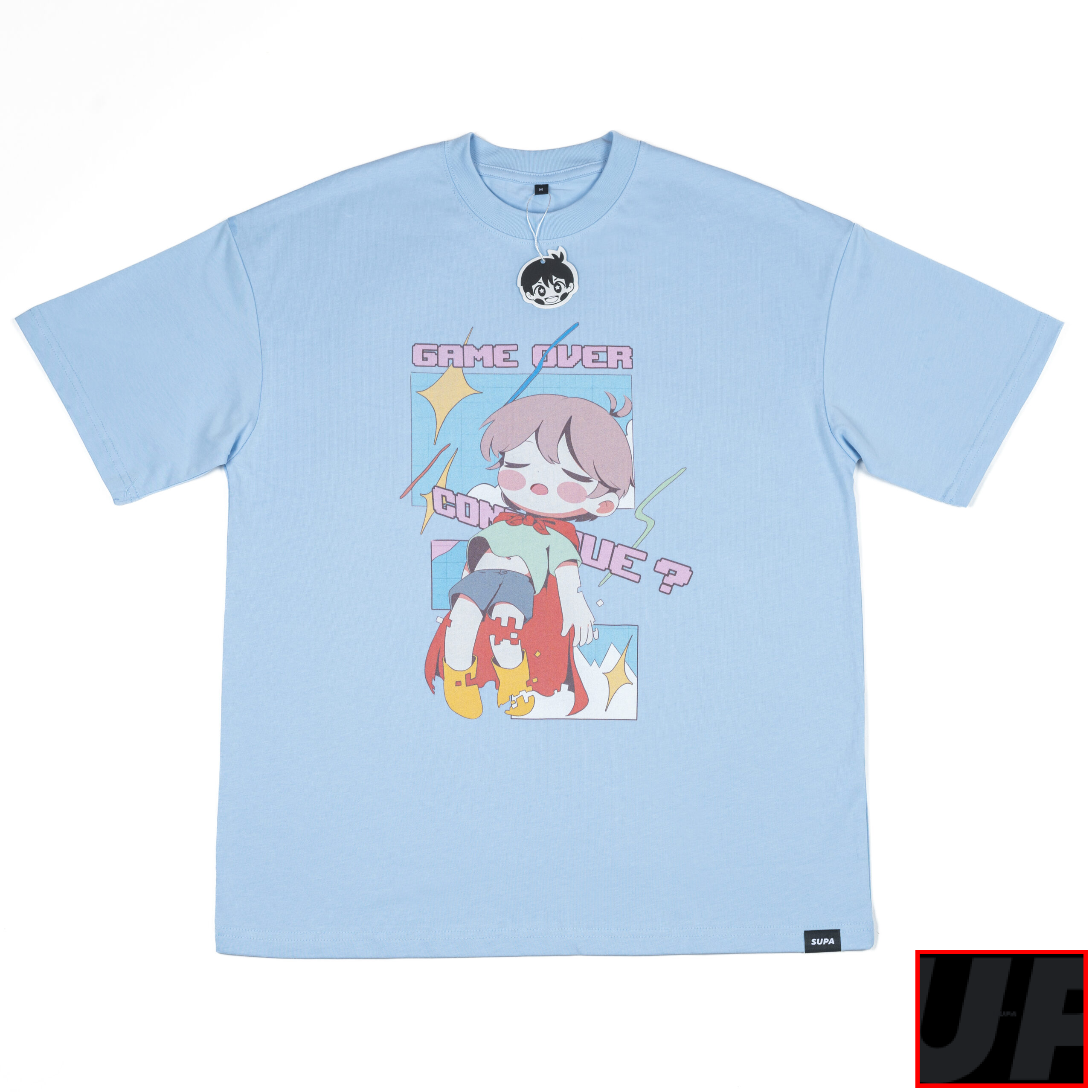Sky-blue Baggy T-shirt
