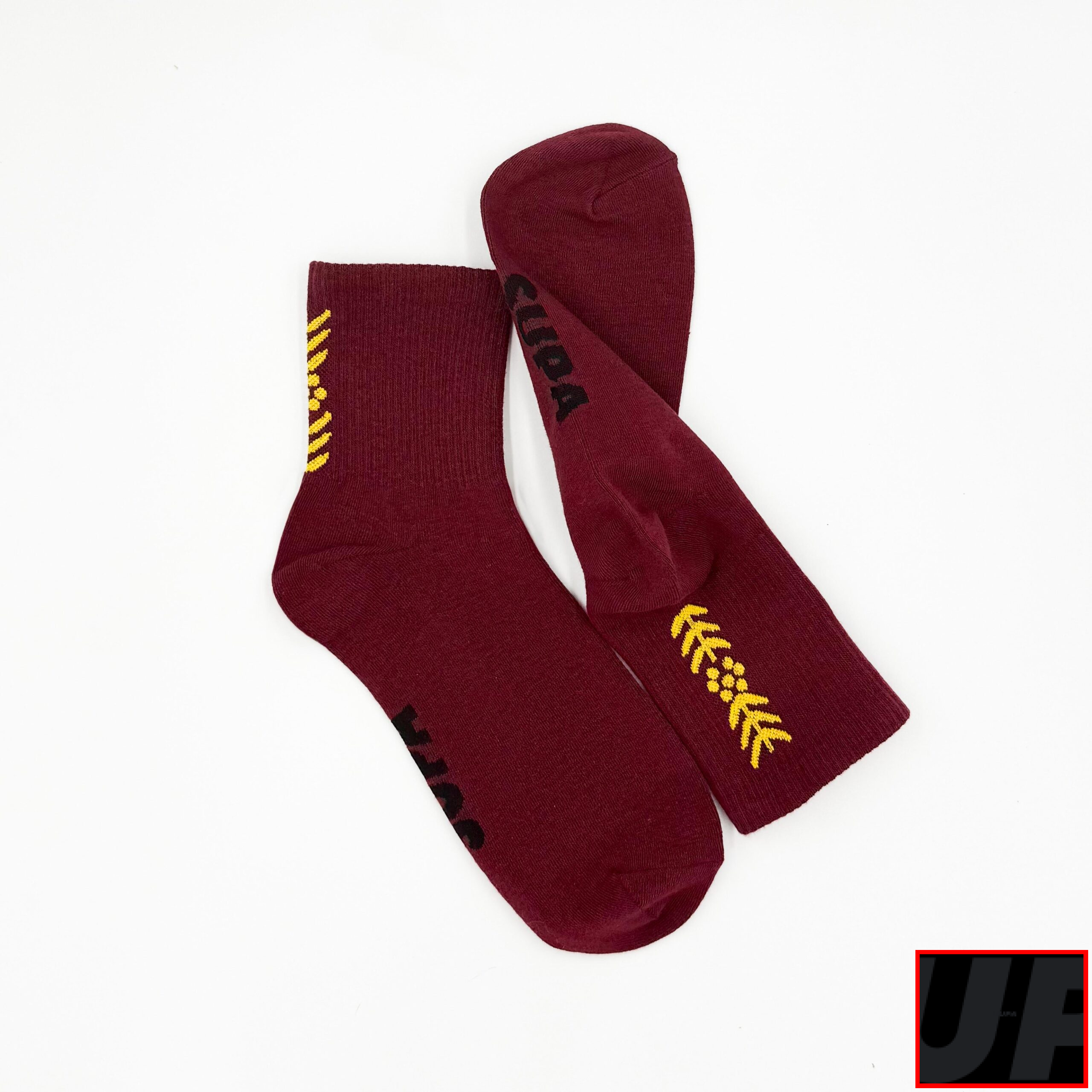 Long Sleeve Maroon and gold Socks