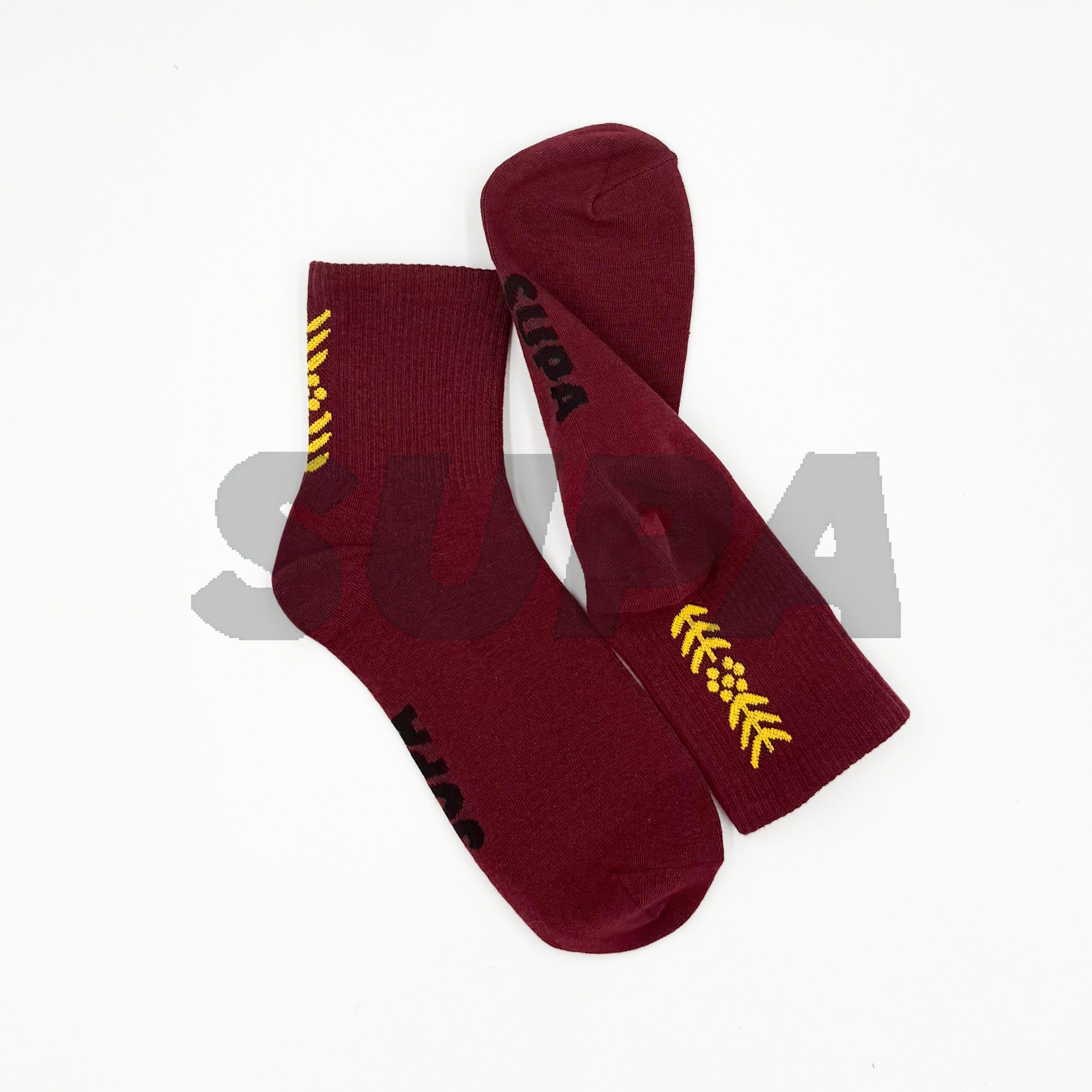 Long Sleeve Maroon and gold Socks